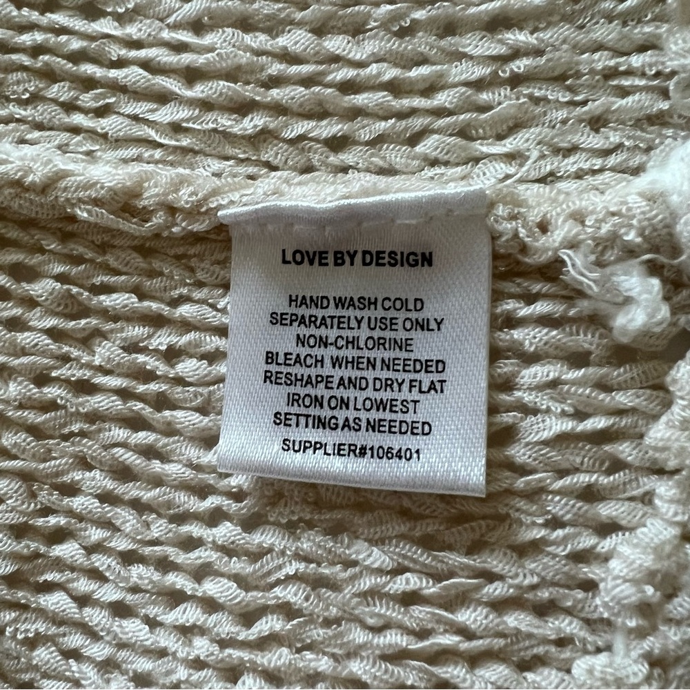 Cream Crochet Fringe Vest - Picture 9 of 9